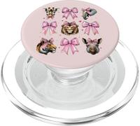 Zookeeping Zookeeper Animali Selvaggi Ragazza Coquette Bow Rosa Mamma PopSockets PopGrip per MagSafe