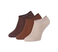 ZOOKSY - Calze Corte da Uomo e da Donna 3 paia I Taglia (41-46) I Calzini Doona Cotone I Calze Estive da Donna e da Uomo I Calzini da Uomo alla Caviglia I Colore: Beige, Rosso, Marrone