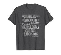 Zoolander Is There More To Life Quote Maglietta, Uomo, Grigio Scuro, 3XL