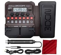 Zoom A1X Processore a quattro strumenti acustici multieffetto con pedale di espressione per chitarra acustica, sassofono, tromba, violino, armonica o basso acustico + cavi e panno di pulizia in