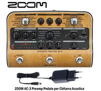 Zoom AC-3 pedale multi-effetto per chitarra acustica preamp + alimentatore AD-16