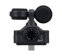 Zoom - AM7 - Microfono stereo per Android, stereo mid-side, capsula girevole per l'allineamento con la fotocamera, per la registrazione di audio per musica, video, interviste e altro ancora