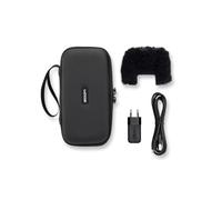 Zoom APH-2e Kit di accessori per registratore portatile Zoom H2essential, Versione UE, Custodia H2e, Protezione antivento in pelliccia, Adattatore di alimentazione, Cavo USB-C