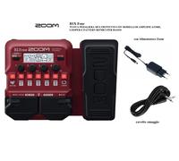 ZOOM B1X FOUR PEDALE MULTI EFFETTI PER BASSO LOOPER PATTERN con ALIMENTATORE