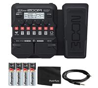 Zoom G1X - Processore per effetti a quattro chitarre con pedale di espressione integrato, oltre 70 effetti integrati, modellazione amplificatore, Looper, sezione ritmica, accordatore + 4 batterie AA +