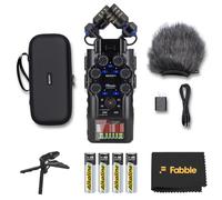 Zoom H6studio - Pratico registratore con pacchetto di accessori APH-6s, parabrezza peloso, custodia imbottita, adattatore CA AD-17, cavo USB-C, batterie AA, treppiede da tavolo impugnatura