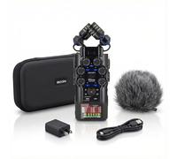 Zoom H6studio - Pratico registratore galleggiante a 8 tracce a 32 bit con pacchetto di accessori APH-6st con parabrezza peloso, custodia imbottita, adattatore CA e cavo USB C (H6s + APH6st confezione