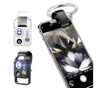 Zoom Lens for iphone, Nano Zoom 200x for iphone, 200x Phone Mini Microscope with Polarizer, High-Tech Clip-On Lens, HD, Built-in Light, for iPhone and Android (Black+White)