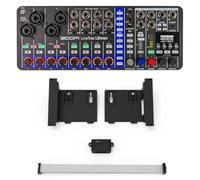 Zoom LiveTrak L6max - Mixer digitale portatile a 12 canali e registratore con adattatore Eurorack ERL-6, piastre per montaggio su rack, adattatore di alimentazione, cavo a nastro, viti