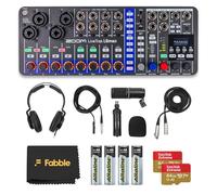 Zoom LiveTrak L6max - Set di mixer/registratore digitale con microfono Podcast ZDM-1, cuffie, supporto microfono, cavo XLR, parabrezza, batterie, schede MicroSD