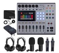 Zoom PodTrak P8 - Registratore podcast multitraccia + 2 x Zoom ZDM-1 Podcast Mic + Zoom BTA-2 Adattatore Bluetooth + 2 x Auricolari + 2 x Parabrezza + Cavo XLR - Pacchetto valore superiore