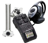 Zoom Registratore H6 + microfono Shotgun SGH 6, con cuffie Keepdrum