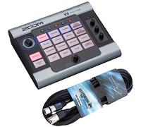 Zoom V3 Vocal Processor - Dispositivo per effetti + cavo microfono Keepdrum XLR 6 m