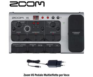 Zoom V6-SP Pedale Multieffetto per Voce PROCESSORE LOOP SERIE V + ALIMENTATORE