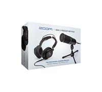 Zoom ZDM-1 Podcast Mic Pack, microfono dinamico podcast, cuffie, treppiede, parabrezza, cavo XLR, per la registrazione di podcast