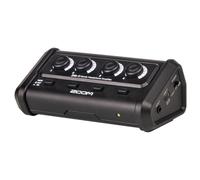 Zoom ZHA-4 Amplificatore per cuffie a 4 canali alimentato a batteria con funzioni volume e muto, per podcasting, musica, produzione e altro ancora.