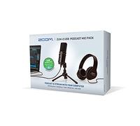 Zoom ZUM-2 Podcast Mic Pack, Podcast microfono USB, cuffie, treppiede, parabrezza, cavo USB, per registrazione e streaming podcast, musica, voce-over e altro ancora