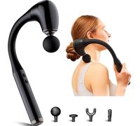 Zooma Pistola Massaggio Muscolare, Pistola Massaggiante Muscolo Profondo Tessuto 5 Velocità con 4 Testine Pistola Massaggiatore a Percussione Massage Gun per Muscoli Ricarica