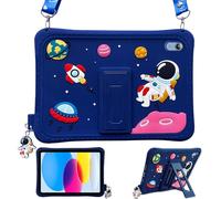 ZOOMALL Custodia Bambini per iPad 10a Generazione 10,9 Pollici 2022 Antiurto Custodia Protettiva Silicone Simpatico Cartone Animato Custodia con Protezione Dello Schermo Supporto Tracolla