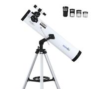 Zoomion Stardust 76/700 AZ Reflector Telescope - Telescopio astronomico con treppiede, supporto e oculari per bambini e principianti dell'astronomia