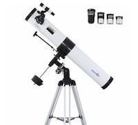 Zoomion Voyager 76/900 EQ Reflector Telescope - Telescopio astronomico con treppiede, supporto e oculari per bambini e principianti dell'astronomia