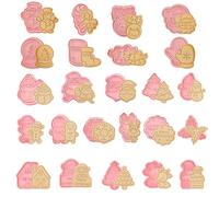 ZOOMPIL Formine per Biscotti di Natale, Set di formine per Biscotti di Natale, Formine per Biscotti in plastica, per Decorare Torte Fondente Biscotti Pasticceria Decorazione Natalizia, 24 pcs