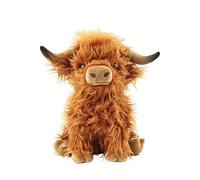 ZOOMPIL Peluche di Mucca Delle Highland, 25cm Peluche di Mucca delle Highlands Marrone, Peluche Animale Del Toro Delle Highland, Regalo di Compleanno per Ragazze, Ragazzi