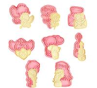 ZOOMPIL Tagliabiscotti San Valentino Set di 8 formine per biscotti, perfetto per San Valentino DIY, decorazioni e accessori