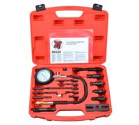 Zoomtools 17 pezzi Tester di compressione per motori diesel 70 Bar Tester di compressione diesel, Diesel Engine Testing Gauge Manometer Kit