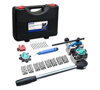 Zoomtools Kit Svasatura Tubi Freno Professionale, Svasature Singole, Doppie e a Bolla 37° e 45° gradi, per Tubi 3/16" 1/4" 5/16" 3/8" (4,75/6,35/8/9,5 mm)
