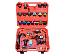 Zoomtools Kit Tester Pressione Radiatore Universale 32 Pezzi con 23 Adattatori - Kit di Prova Sistema di Raffreddamento con Spurgo e Pompa del Vuoto per Rilevamento Perdite e Test del Sistema