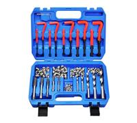 Zoomtools Set di 131 attrezzi per la riparazione di filettature, metriche M5, M6, M8, M10, M12, con inserti filettati HSS, strumento di riparazione