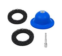 Zoomtools Spazzola per mozzo ruota (150 mm, 1/2 Dr.) Smerigliatrice per mozzo ruota, rotore di pulizia, superficie 150 mm, per trapano ad aria compressa con 2 mole, 3 pezzi