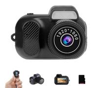 Zoomu Mini Camera Keychain, 1080p HD Nostalgic Retro Keychain Cameras, 0.96in HD Screen, Automatic Loop Recording, 32/64/128 Tf Memory Card, for Photo Video Travel Study Recording (64GB)