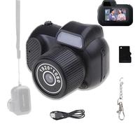 Zoomu Mini Camera Keychain, 1080p Small Nostalgia Retro Digital Camera with 8 Filters, with Led Flash Light and Hd Screen for Travel Study Recording (32G)