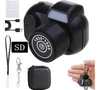 Zoomu Mini Camera Keychain, Mini Keychain Camera, 1080p HD Nostalgic Retro Keychain Cameras with Sd Card, USB Charging, Capturing Everyday Memories,Suitable Record Lovers (16G)