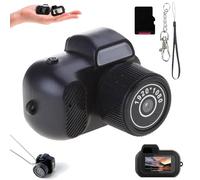 Zoomu Mini Camera Keychain, Small Nostalgia Retro Digital Camera, 1080p HD Retro Cameras with Led Flash Light, Eight Filter, 100 Mins Battery Life for Travel Study Recording (16G)