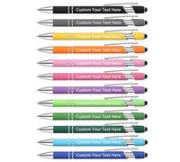 Zoonnis 60 Pezzi di Penne a Sfera Personalizzate con Punta a Stilo per Gli Affari Penna Incisa Personalizzata in Massa per Donne Uomini con Testo del Nome Penna Personalizzata con Inchiostro Nero