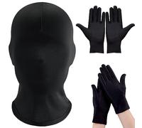 Zoonvii Maschera Integrale di Halloween e Guanti, Maschera Senza Volto Unisex per Carnevale e Feste in Costume