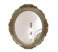 ZOOPH Specchio da bagno, specchio trucco di lusso parete for e camera letto - toeletta leggero color oro (34L x 30W cm) Perfetto for il soggiorno for(Silver)