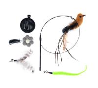 zooplus Basics Gioco interattivo per gatti 4 in 1 - Cannetta 95 cm + 4 ciondoli 15 cm