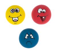 zooplus Basics Gioco per cani Palline Emoji in lattice - set di 3 (Ø 5 cm ciascuna)
