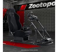 Zootopo Cockpit Da Corsa Stabile Con Sedile Nero Adatto a Logitech G923 G920 G29