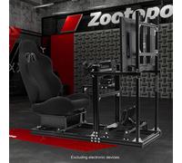 Zootopo Cockpit Del Simulatore Di Corse Con Sedile Nero E Supporto TV Logitech
