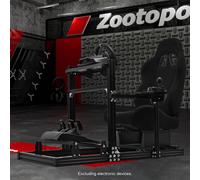 Zootopo Corsa Sim Cockpit Alluminio Con Sedile & TV Stand Fit Thrustmaster