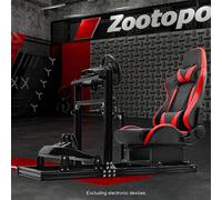 Zootopo Corsa Sim Cockpit Alluminio Con Sedile & TV Stand Fit Thrustmaster