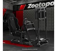 Zootopo Corsa Sim Cockpit Alluminio Con Sedile & TV Stand FitsThrustmaster