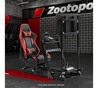 Zootopo Corsa Sim Cockpit Alluminio Con Sedile & TV Stand FitsThrustmaster