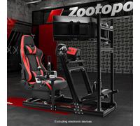 Zootopo Corsa Sim Cockpit Alluminio Con Sedile & TV Stand FitsThrustmaster