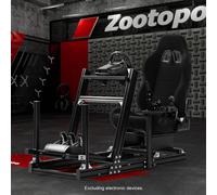 Zootopo Corsa Sim Cockpit Alluminio Con Sedile & TV Stand FitsThrustmaster
